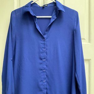 Blue Button Up Blouse